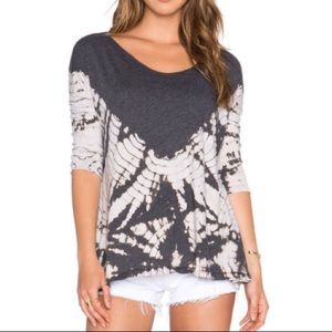 Free People Livin’ Coastal Tie Dye Tunic Gray